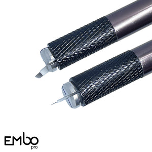 Box of 25 Embo-Pro Precision Microblades / Microblade Needles (Curved Slant)